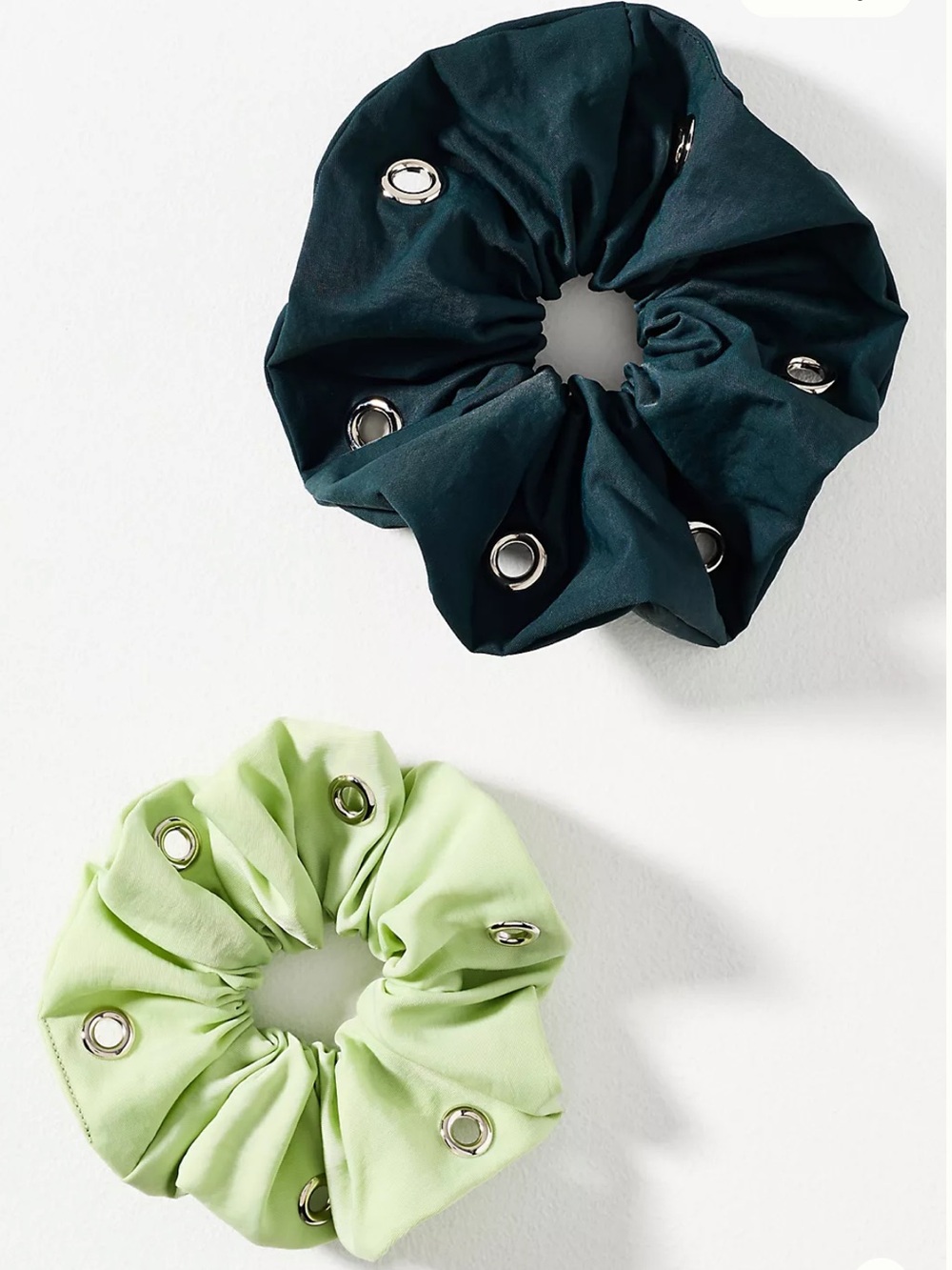 Anthropologie Grommet Scrunchies in Green